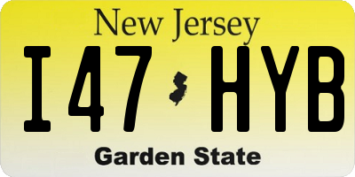 NJ license plate I47HYB