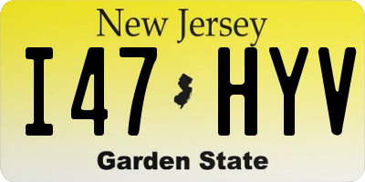 NJ license plate I47HYV