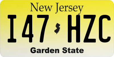 NJ license plate I47HZC