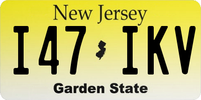 NJ license plate I47IKV