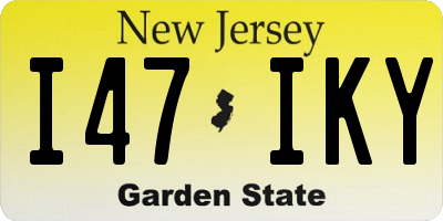 NJ license plate I47IKY
