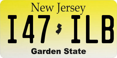 NJ license plate I47ILB