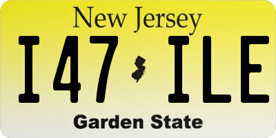 NJ license plate I47ILE