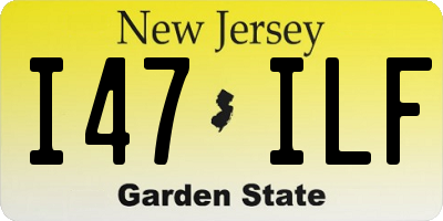 NJ license plate I47ILF