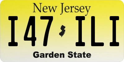 NJ license plate I47ILI