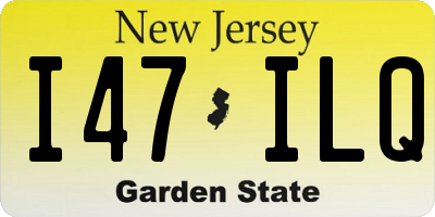 NJ license plate I47ILQ