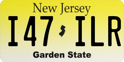 NJ license plate I47ILR
