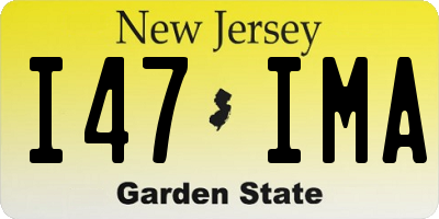 NJ license plate I47IMA