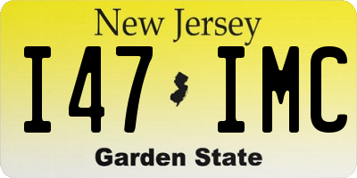 NJ license plate I47IMC