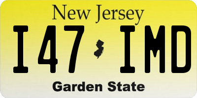 NJ license plate I47IMD