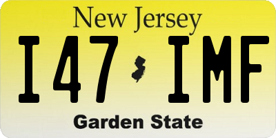 NJ license plate I47IMF