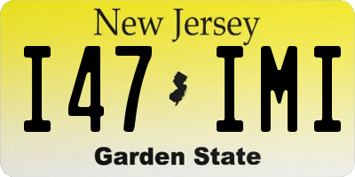 NJ license plate I47IMI