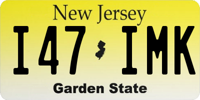 NJ license plate I47IMK