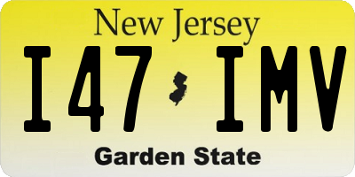 NJ license plate I47IMV