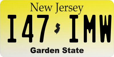 NJ license plate I47IMW