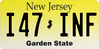 NJ license plate I47INF