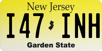 NJ license plate I47INH