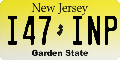 NJ license plate I47INP
