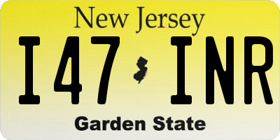 NJ license plate I47INR