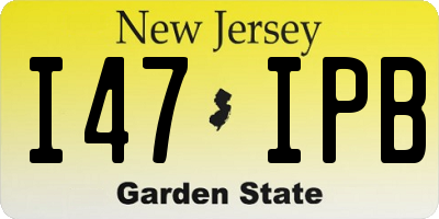 NJ license plate I47IPB