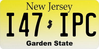 NJ license plate I47IPC