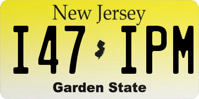 NJ license plate I47IPM