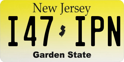 NJ license plate I47IPN