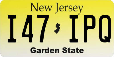 NJ license plate I47IPQ
