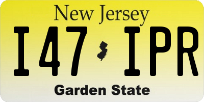 NJ license plate I47IPR