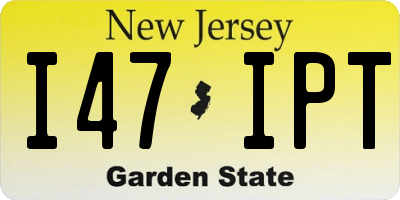NJ license plate I47IPT