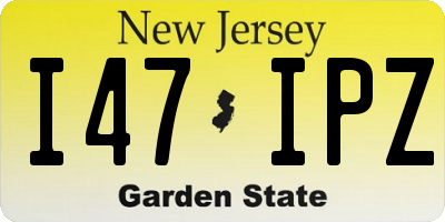 NJ license plate I47IPZ