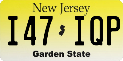 NJ license plate I47IQP