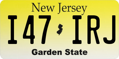 NJ license plate I47IRJ