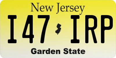 NJ license plate I47IRP