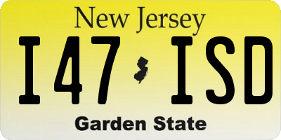 NJ license plate I47ISD