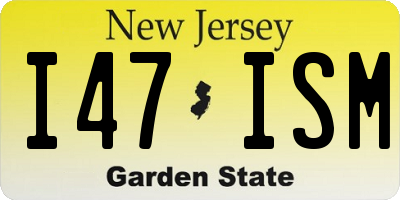 NJ license plate I47ISM