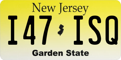 NJ license plate I47ISQ