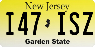 NJ license plate I47ISZ