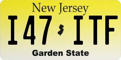 NJ license plate I47ITF