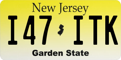 NJ license plate I47ITK