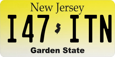 NJ license plate I47ITN