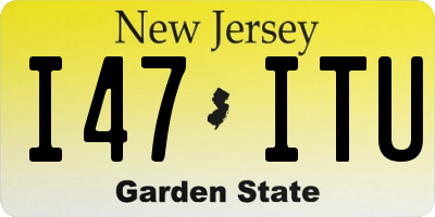 NJ license plate I47ITU