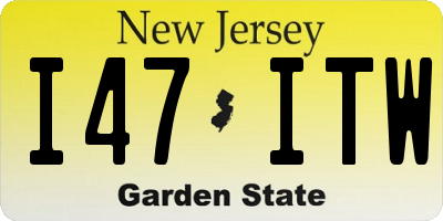 NJ license plate I47ITW