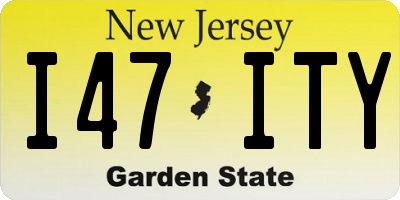 NJ license plate I47ITY