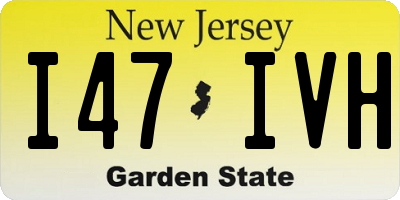 NJ license plate I47IVH