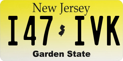 NJ license plate I47IVK