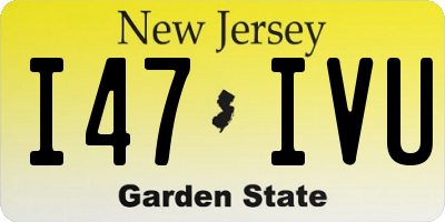 NJ license plate I47IVU