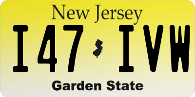 NJ license plate I47IVW