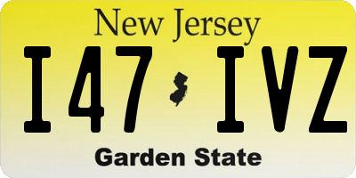 NJ license plate I47IVZ