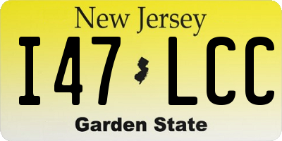 NJ license plate I47LCC